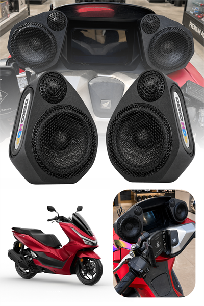 Honda Pcx Uyumlu Bluetooth Hoparlör Seti 2025-2026 Siyah