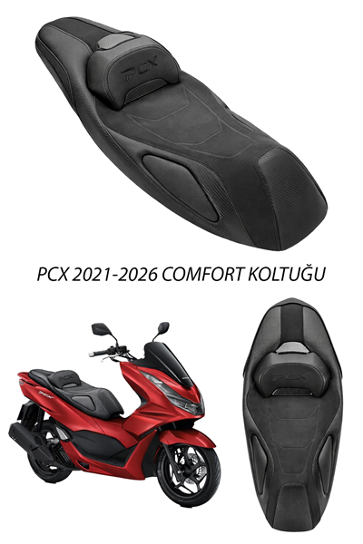 Honda Pcx Uyumlu Comfort Koltuk 2021-2026 Fiber Detay