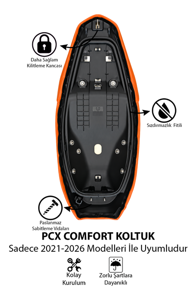 Honda Pcx Uyumlu Comfort Koltuk 2021-2026 Taba