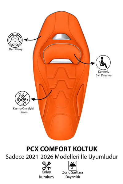 Honda Pcx Uyumlu Comfort Koltuk 2021-2026 Taba