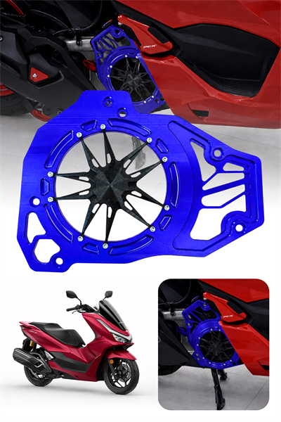 Honda Pcx Uyumlu Deniz Yıldızı Radyatör Koruması 2021-2026 Cnc Mavi