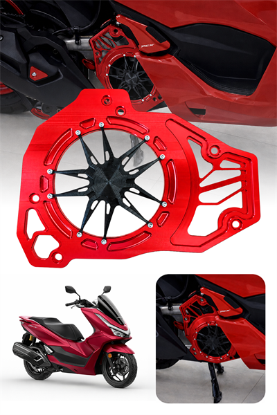 Honda Pcx Uyumlu Deniz Yıldızı Radyatör Koruması 2021-2026 Cnc Kırmızı