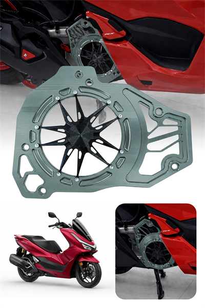 Honda Pcx Uyumlu Deniz Yıldızı Radyatör Koruması 2021-2026 Cnc Titanyum