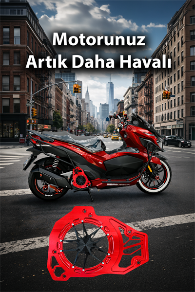 Honda Pcx Uyumlu Deniz Yıldızı Radyatör Koruması 2021-2026 Cnc Kırmızı