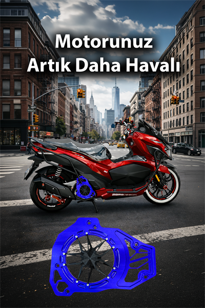 Honda Pcx Uyumlu Deniz Yıldızı Radyatör Koruması 2021-2026 Cnc Mavi