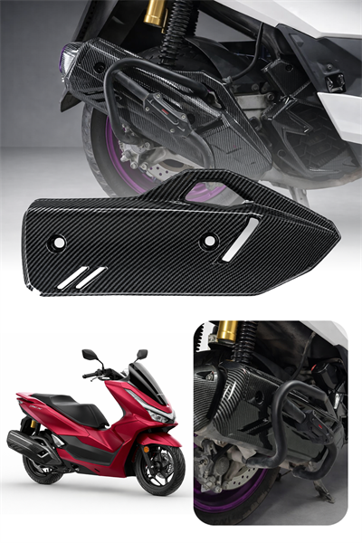 Honda Pcx Uyumlu Egzoz Koruma 2021-2026 Karbon Desen