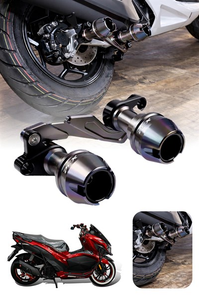 Honda Pcx Uyumlu Egzoz Koruma Takozu 2021-2026 Cnc Titanyum