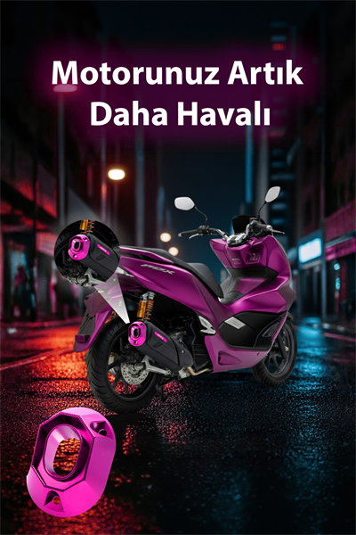 Honda Pcx Uyumlu Egzoz Ucu 2021-2026 Cnc Mor