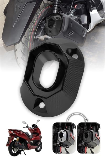 Honda Pcx Uyumlu Egzoz Ucu 2021-2026 Cnc Siyah