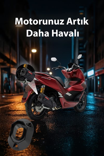 Honda Pcx Uyumlu Egzoz Ucu 2021-2026 Cnc Siyah