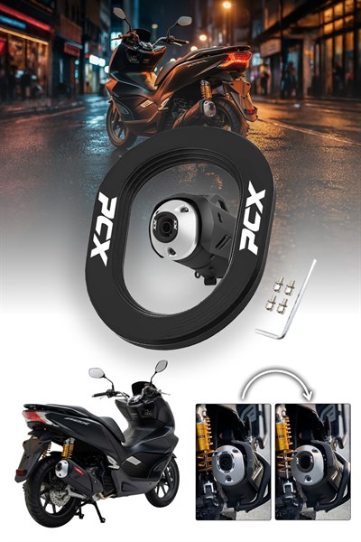 Honda Pcx Uyumlu Egzoz Ucu 2021-2026 Cnc Siyah