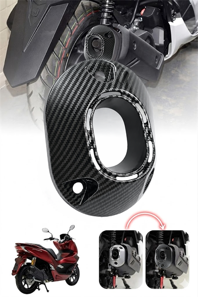 Honda Pcx Uyumlu Egzoz Ucu 2021-2026 Karbon Desen