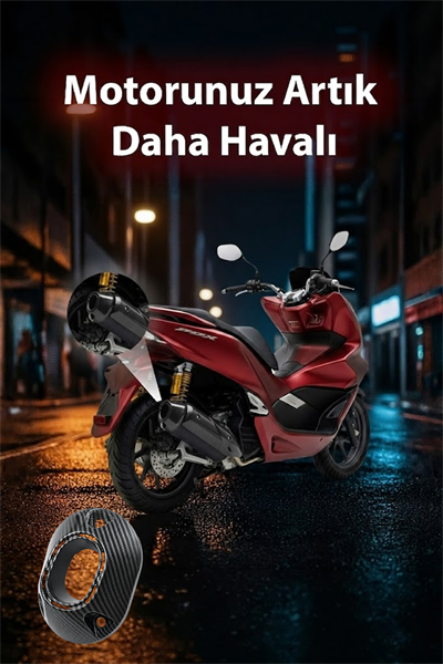 Honda Pcx Uyumlu Egzoz Ucu 2021-2026 Karbon Desen