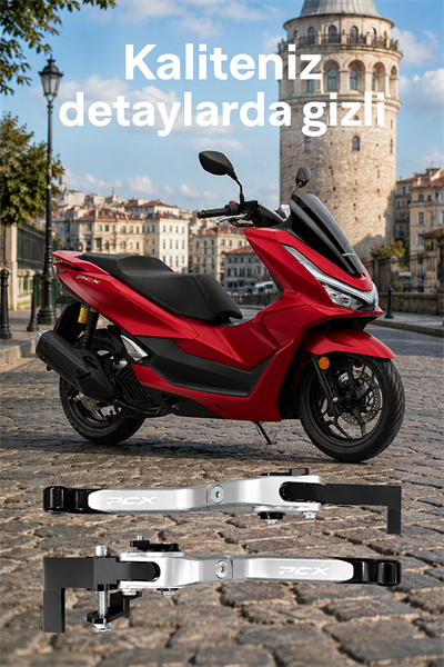 Honda Pcx Uyumlu El Frenli Manet 2025-2026 Cnc Gümüş
