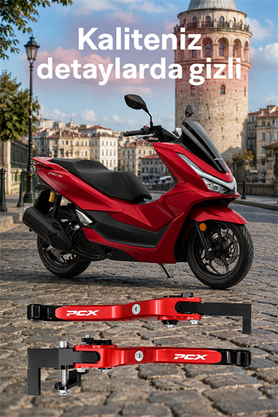 Honda Pcx Uyumlu El Frenli Manet 2025-2026 Cnc Kırmızı