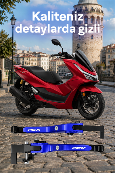 Honda Pcx Uyumlu El Frenli Manet 2025-2026 Cnc Mavi