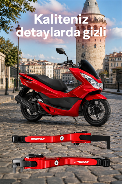 Honda Pcx Uyumlu Fren Maneti 2021-2024 Cnc Kırmızı