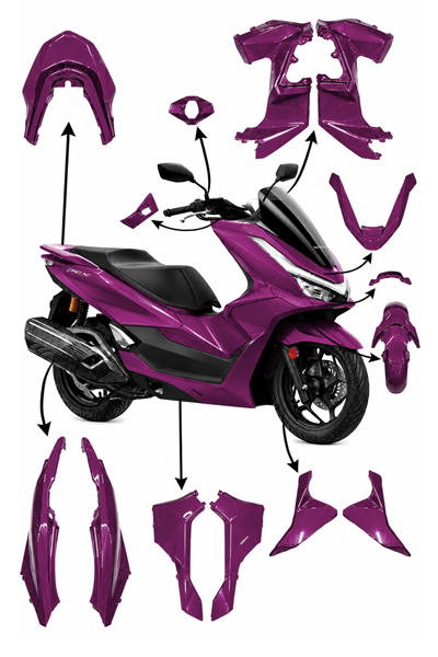 Honda Pcx Uyumlu Full Grenaj Seti 2025-2026 Mor