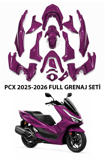 Honda Pcx Uyumlu Full Grenaj Seti 2025-2026 Mor