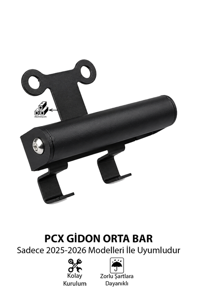 Honda Pcx Uyumlu Gidon Orta Bar 2025-2026 Cnc Siyah