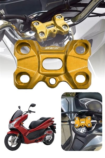 Honda Pcx Uyumlu Gidon Yükseltme 2021-2024 Cnc Gold