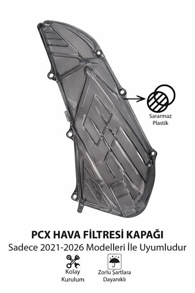 Honda Pcx Uyumlu Hava Filtresi Kapağı 2021-2026 Şeffaf-Füme