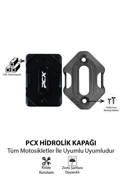 Honda Pcx Uyumlu Hidrolik Kapağı 2020-2026 Cnc Siyah