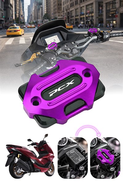 Honda Pcx Uyumlu Hidrolik Kapağı 2020-2026 Cnc Mor