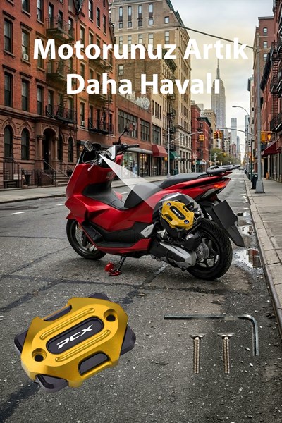 Honda Pcx Uyumlu Hidrolik Kapağı 2020-2026 Cnc Gold