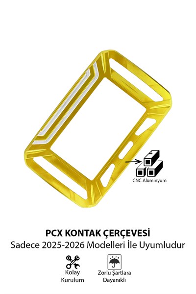 Honda Pcx Uyumlu Kadran Çerçevesi 2025-2026 Cnc Gold
