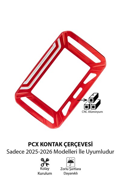 Honda Pcx Uyumlu Kadran Çerçevesi 2025-2026 Cnc Kırmızı