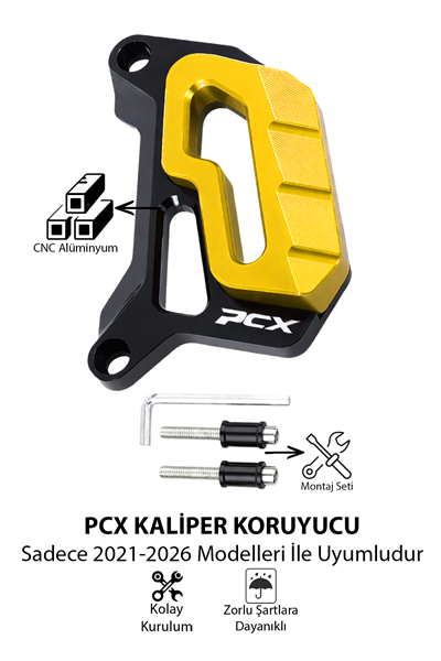 Honda Pcx Uyumlu Kaliper Koruyucu 2021-2026 Cnc Gold