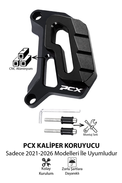 Honda Pcx Uyumlu Kaliper Koruyucu 2021-2026 Cnc Siyah