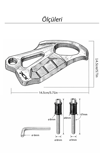 Honda Pcx Uyumlu Kaliper Koruyucu 2021-2026 Cnc Titanyum