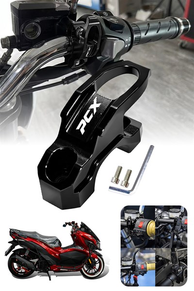 Honda Pcx Uyumlu Kask Askı Aparatı 2021-2026 Cnc Siyah