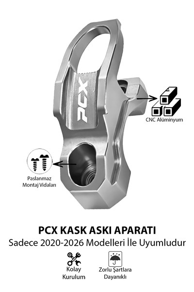 Honda Pcx Uyumlu Kask Askı Aparatı 2021-2026 Cnc Titanyum