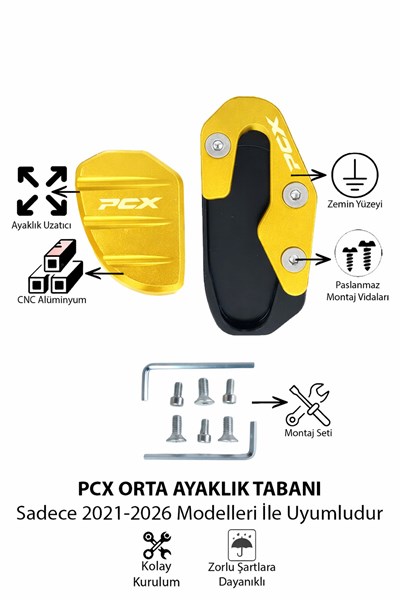 Honda Pcx Uyumlu Kaz Ayağı Koruyucu Seti 2021-2026 Cnc Gold