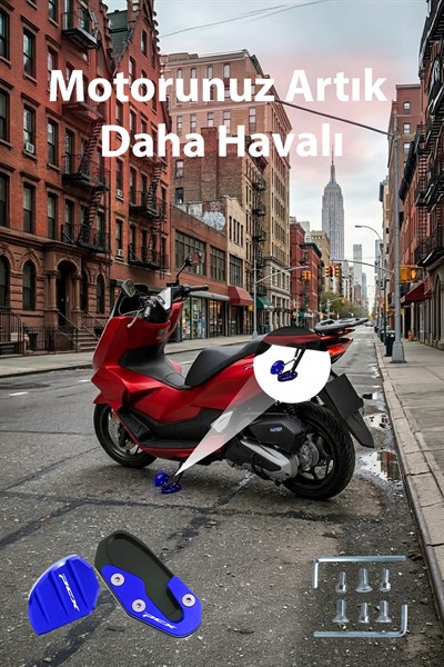 Honda Pcx Uyumlu Kaz Ayağı Koruyucu Seti 2021-2026 Cnc Mavi