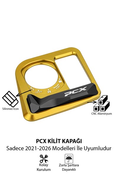 Honda Pcx Uyumlu Kontak Çerçevesi 2021-2026 Cnc Gold