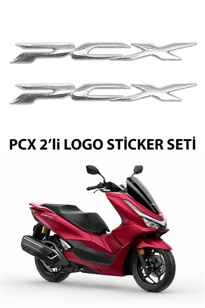 Honda Pcx Uyumlu Logo Sticker 2021-2026 Gümüş