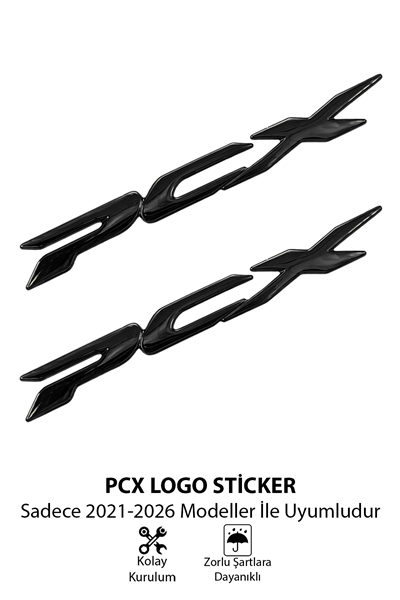 Honda Pcx Uyumlu Logo Sticker 2021-2026 Siyah