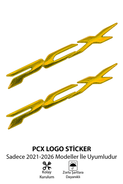 Honda Pcx Uyumlu Logo Sticker 2021-2026 Gold