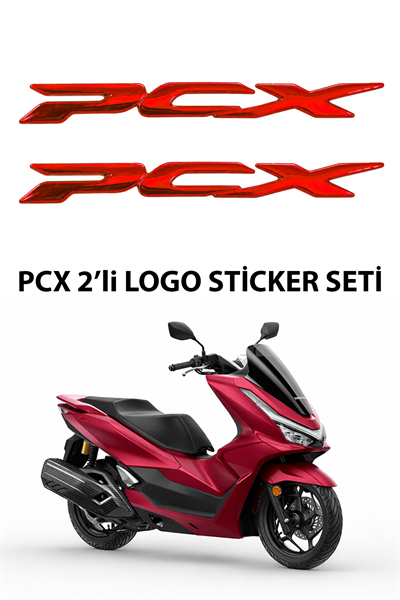 Honda Pcx Uyumlu Logo Sticker 2021-2026 Kırmızı