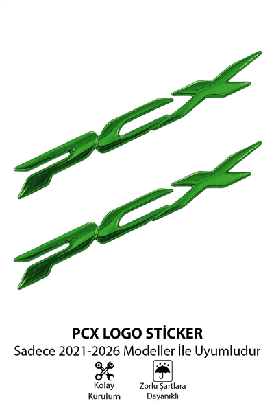 Honda Pcx Uyumlu Logo Sticker 2021-2026 Yeşil