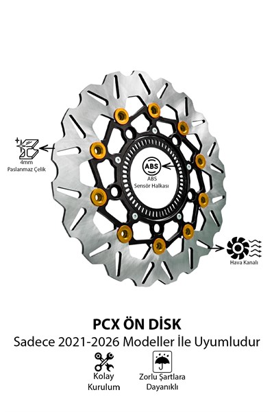 Honda Pcx Uyumlu Ön Disk 2021-2026 Cnc Gold