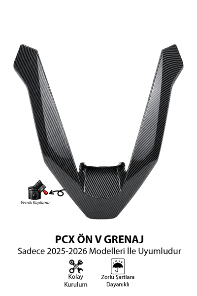 Honda Pcx Uyumlu Ön V 2025-2026 Karbon Desen