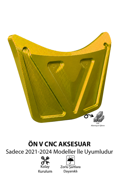 Honda Pcx Uyumlu Ön V Aksesuar 2021-2024 Cnc Gold