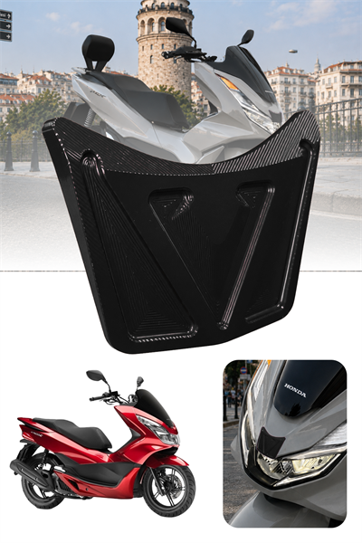Honda Pcx Uyumlu Ön V Aksesuar 2021-2024 Cnc Siyah
