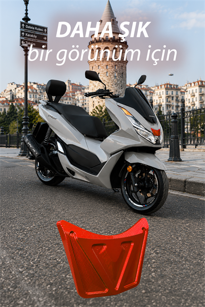 Honda Pcx Uyumlu Ön V Aksesuar 2021-2024 Cnc Kırmızı