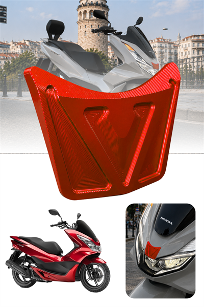 Honda Pcx Uyumlu Ön V Aksesuar 2021-2024 Cnc Kırmızı